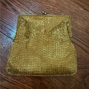 La Regale Gold Beaded Wristlet